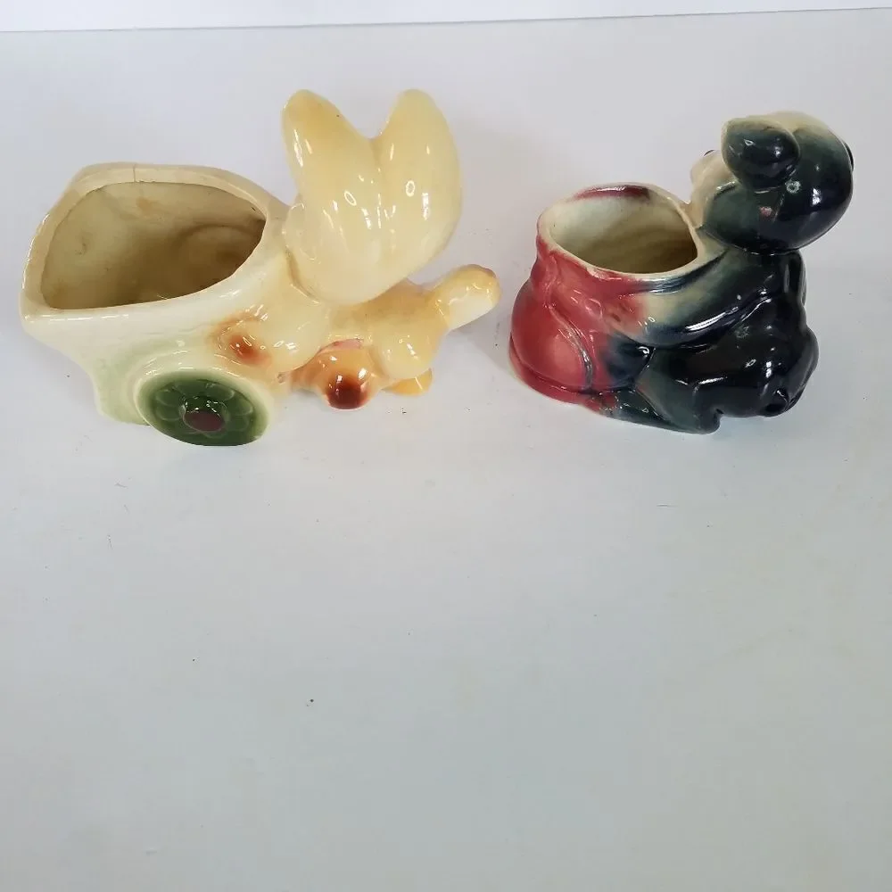 Set of Two Vintage Retro 1950s Shawnee Ceramic Planters